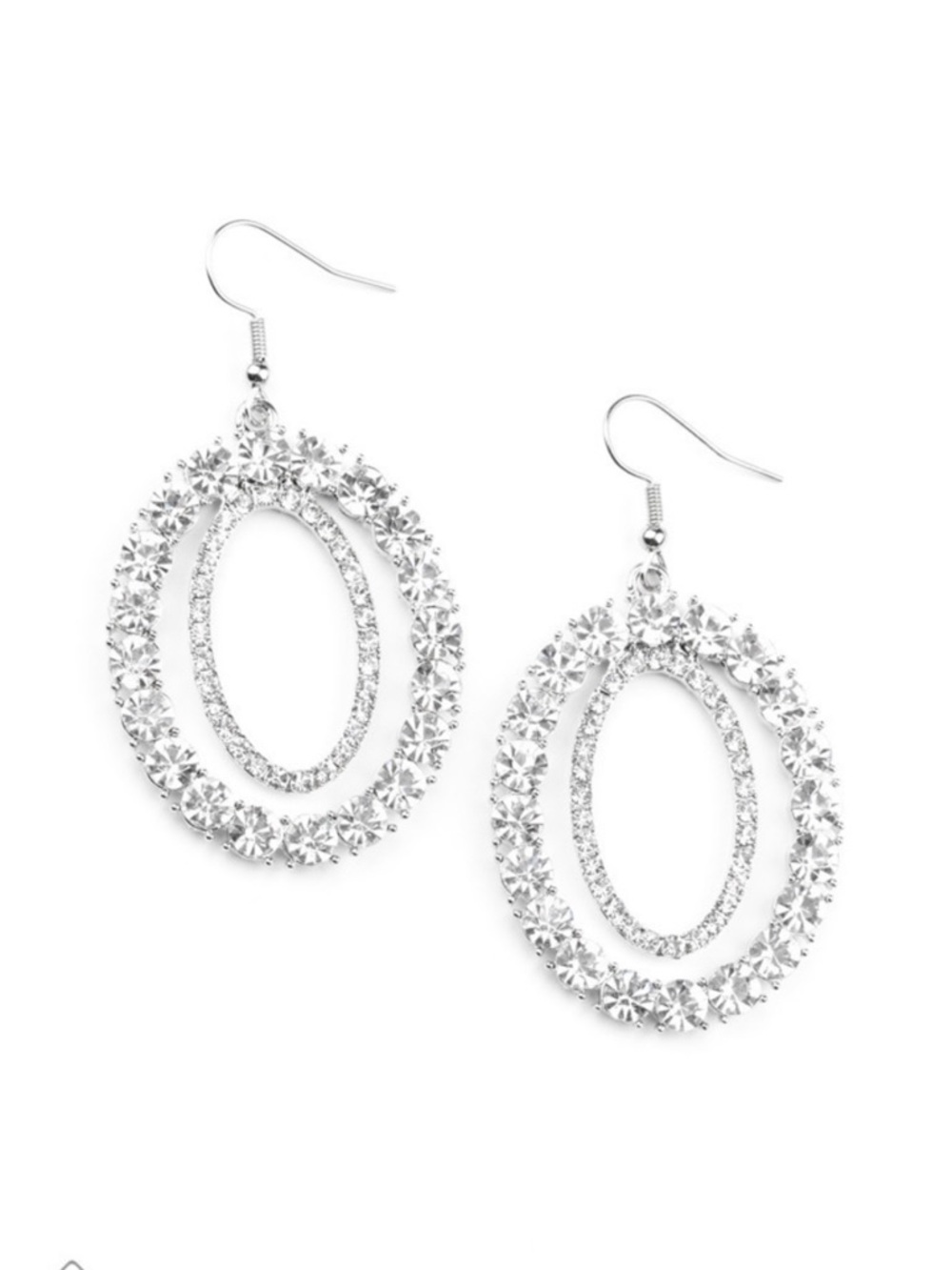 E-29 Delux Luxury Double Oval Drop Earrings